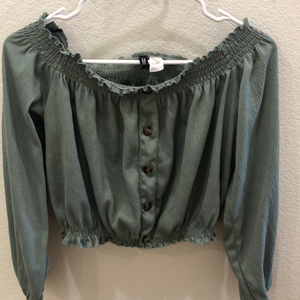 H&M Off the Shoulder Crop Top
